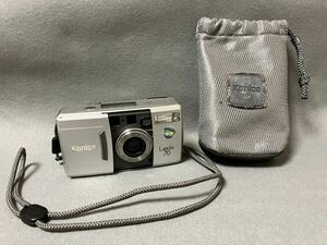 [T2574]動作 Konica カメラ　Lexio 70コンパクトフィルムカメラ コニカ 全自動　オートフォーカス シルバー 28-70mm/F3.4-7.9 2.5倍ズーム