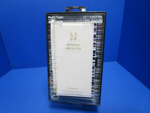 ナチュラルデザイン NATURAL design マルチタイプ手帳型ケース アクセントボーダー White x Blue iPhoneSE3（第3世代）iPhone8 iPhone7