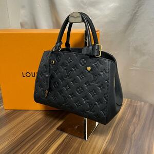 ★美品★Louis Vuitton ルイヴィトン ハンドバッグ モンテーニュBB M41053 ブラック ノワール アンプラント ゴールド金具