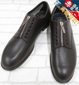 2S7274/未使用品 foot the coacher SERVICEMAN FRONT ZIP フットザコーチャー サービスマンスロントジップ シューズ 8.5