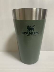 ☆未使用 STANLEY スタンレー スタッキング 真空パイント グリーン アウトドア タンブラー マグ シェラカップ コップ グリーン 16oz 473mL