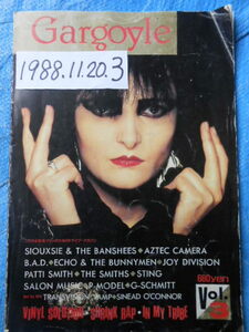 GARGOYLE　VOL.3　YMMプレイヤー別冊　ガーゴイル　1988年11/20　STING/PATTI SMITH/AZTEC CAMERA/P-MODEL/JOY DIVISION/THE SMITHS