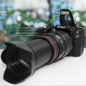 新品カメラバッグ付きニコン D80 超望遠 300mm レンズセット