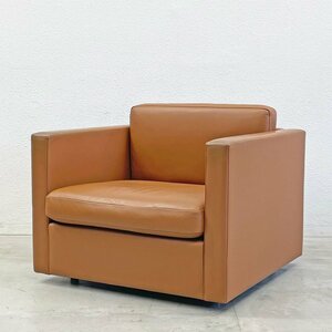 〓 ノル Knoll チャールズフィスターコレクション C.Pfister フルレザー 1シーターソファ 本革 ラウンジシーティング 定価￥1,056,000～