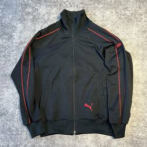 Vintage 70s 80s PUMA Track Jacket プーマ トラックジャケット ジャージ 肉付き 身付き ブラック レッド 70年代 80年代　ヴィンテージ