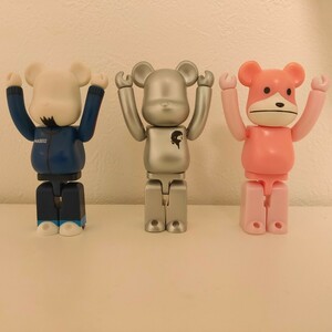 《★3体セット★廃盤品★》BE@RBRICK 3pack set PHASE0.2 motclub903 発原地 ベアブリック 2003年 MEDICOM TOY メディコムトイ 100% 人形