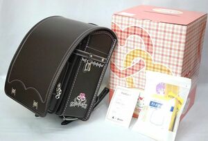 新品☆女の子　あい・愛ティアラ　フィットちゃんランドセル チョコ　国産 A4フラットファイル対応