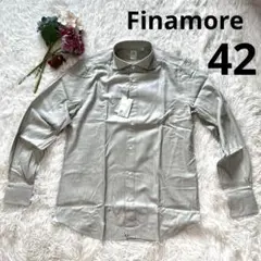 【新品定価5.5万】Finamore（フィナモレ）長袖シャツ　グリーン42