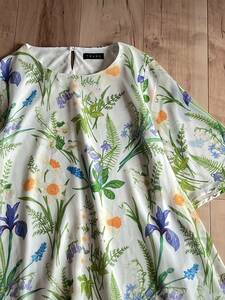 ファッションメッセージ　TRUBE　ゆったりサイズ　☆　綺麗色・花・フラワー柄シフォンチュニック②