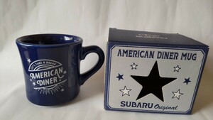 むむ送料 スバル SUBARU American Diner アメリカンダイナー 重厚 陶器製 マグカップ 非売品 未使用品 送料520円～