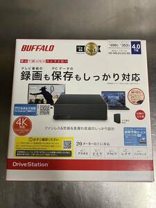 バッファロー 外付けHDD PC用＆TV録画用 静音＆防振＆放熱設計 日本製 4TB ブラック HD-NRLD4.0U3-BA