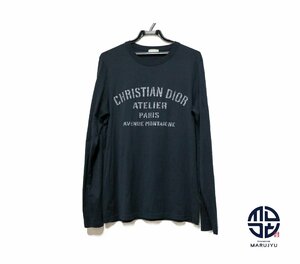 DIOR ディオール ネイビー アトリエ 長袖 ロング ロゴ Tシャツ 043J611A0589 メンズ 服 アパレル サイズXL