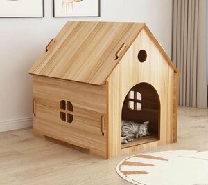 新入荷★「ペット小屋冬の保温木製猫小屋犬小屋ペット犬別荘屋外木屋室内