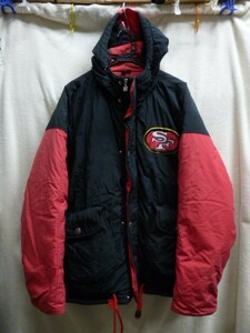 49ers　MIRAGE　ブルゾン　Lサイズ　NFL　ジャケット　アウター　ロゴ　古着　90s　ヴィンテージ　訳あり　