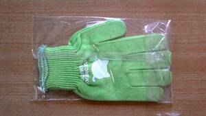 【未使用・希少】クロネコヤマト手袋(黄緑色で文字等白色・木綿？)フリーサイズ★１点