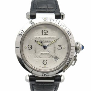 カルティエ パシャ38 ブランドオフ CARTIER ステンレススチール 腕時計 SS/革 中古 メンズ