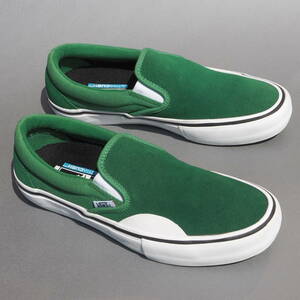 美品!! US 8 / 26cm VANS SLIP-ON PRO スリッポン 緑スエード USA企画