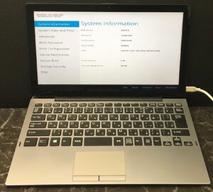 1円～ ■ジャンク SONY VAIO Pro PA / 第8世代 / Core ｍ3 8100Y 1.10GHz / メモリ 8GB / SSD 128GB / 12.5型 / OS無し / BIOS起動可