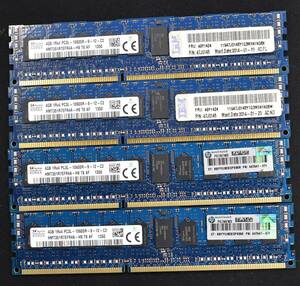 16GB (4GB 4枚組) DDR3L PC3L-10600R DDR3L-1333 REG 1Rx4 240pin ECC Registered SK-Hynix サーバー MacPro向け (管:SA5738