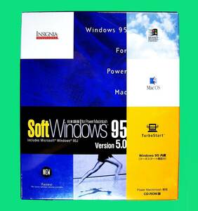 【1758】三菱商事 SoftWindows 95 v5.0 未開封品 Windows95 仮想化 仮想マシーン ソフトウィンドウズ マッキントッシュ用 4902950800524