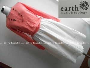 新品◆earth music&ecology カットワーク刺繍が可愛いスカート◆5389円