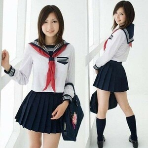 425 1円スタート 長袖 白 セーラー服