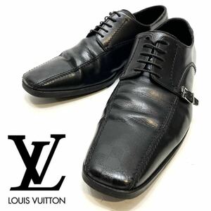 LOUIS VUITTON MENS ダミエグラフィット ベルトストラップ レースアップ ドレスシューズ ルイヴィトン 革靴 ドレス ビジネスshoes 黒 7