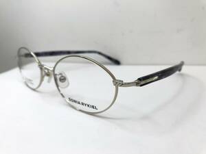4K-249 新品 未使用 眼鏡 メガネフレーム ソニアリキエル チタン 国産 日本製 フルリム シンプル SONIA RYKIEL 女性 レディース 男性メンズ