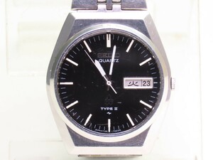 ■♪価格高騰! 資産価値！ 稼働 電池新品 メンズ ビンテージ 高級超レア！ SEIKO セイコー TYPE2 タイプ2 デイデート クオーツ 7123-7010