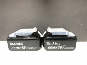 2個 マキタ 動作品 Makita 純正 Li-ion バッテリー BL1860B 6.0Ah 18V 雪マーク 雪印 インパクト # BL1860 BL1460 98 検索ワード 美品