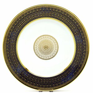セーブル(Sevres) ディナー皿 飾り皿 サービスユニ セーブルブルー雲模様 24K金彩装飾(No.28bis-28bis) 洋食器 新品