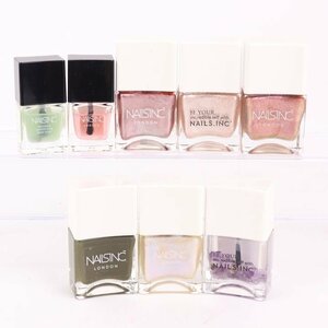 ネイルズインク ネイルカラー トップコート/ベースコート 未使用有 8点セット まとめて 大量 コスメ レディース NAILSINC