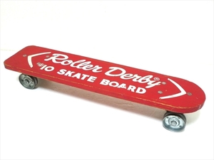 60’ｓ ビンテージ Roller Derby #10 SKATE BOARD スケボー 赤 木製 板 スケ－トボード ディスプレイ スポーツ レジャー レア USA