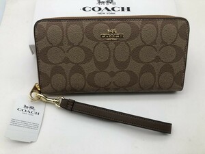 コーチ COACH 長財布 財布 ロング ジップ ストラップ付き ラウンドファスナー財布 新品 未使用 贈り物C4452 b067C