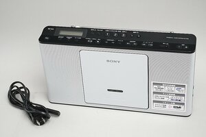 SONY ソニー CDラジオ ZS-E80 FM / AM / ワイドFM対応 語学学習用機能搭載 ホワイト 2016年製 ※本体 / 電源ケーブルのみ