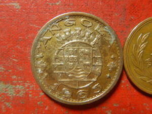 外国・アンゴラ／１エスクード青銅貨（1963年）（※薬品による洗浄の痕あり）　240504