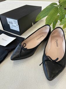 ◇repetto（レペット）　Brigitte Ballerinas（ブリジットバレリーナシューズ）　ヒール高1cm 　黒　ブラック　37サイズ（23.0cm）◇