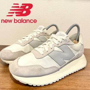 New Balance ニューバランス WS237JB1 ホワイトグレー レディース ローカットスニーカー 22.5cm 