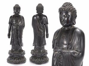 ■大成美術■仏教古美術 珍木小葉紫檀彫刻 釈迦牟尼仏像 （検） 清代 唐物 中国美術 骨董 古玩 436