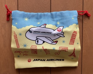 【新品未使用品】 非売品　JAL 巾着袋　日本航空 ノベルティ　ミニバッグ ポーチ