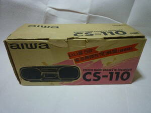 未使用！ラジカセ aiwa CS-110 1995年製 黒 ラジオ カセット　当時もの　