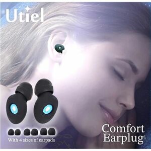 Confort Earplug 睡眠用 耳栓 シリコン イヤープラグ 快眠 安眠グッズ 騒音対策 32dB低減 本体1セット+4種サイズイヤーパッド 男女兼用