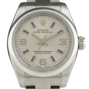 ロレックス ROLEX オイスターパーペチュアル 176200 腕時計 SS 自動巻き シルバー レディース 【中古】