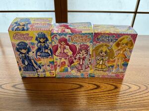 【中古】スマイルプリキュア　キューティーフィギュア　キュアハッピー、ピース、ビューティー