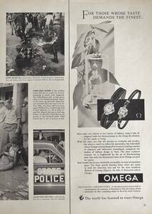 稀少・時計広告！1952年オメガ 時計広告/Omega Watch/レディース/N