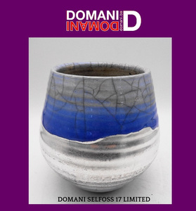 ＜DOMANI Collection＞未使用・限定ドマーニ鉢＿DOMANI SELFOSS 17 Limited＿ブルー×シルバー