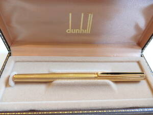 ◆【美品】ダンヒル　２4ゴールドプレーテッド　グレイン・ドルジェ万年筆　ペン先：14K585ソリッドゴールド M程度