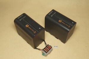 116_NP-F960 2個　ソニー/SONY ビデオカメラ用バッテリー 電圧定格(7.2V)以上確認 ※動作未確認 