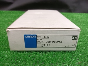 【長期保管品】未使用品 OMRON オムロン ミニパワーリレー LY3N 200/220VAC 10個入 【1】
