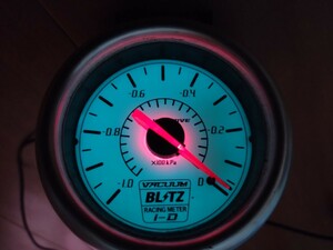 ★ 匿名発送 送料無料 希少 当時品 BLITZ ブリッツ バキューム計☆ RACING METER i-D VCAUUM 60Ф ☆EL 60ミリ